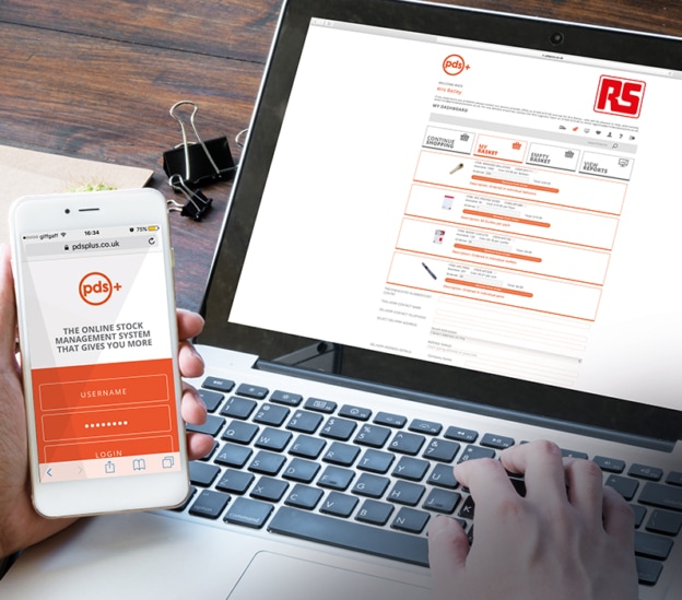 RS Components use PDS+ for online stock management and inventory control.