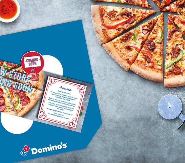 Domino's marketing collateral printed by PDS